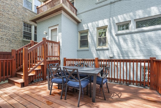 1419 W Birchwood Ave, Chicago, IL 60626 - wooden terrace with outdoor dining area