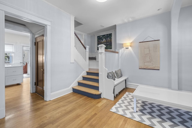 1419 W Birchwood Ave, Chicago, IL 60626 - stairs featuring wood finished floors and baseboards