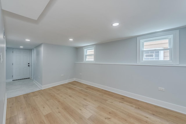 1132 Thomas Ave, Forest Park, IL 60130 - below grade area featuring light wood-style floors and recessed lighting