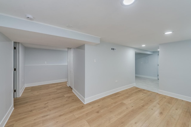 1132 Thomas Ave, Forest Park, IL 60130 - finished basement featuring light wood-style flooring and recessed lighting