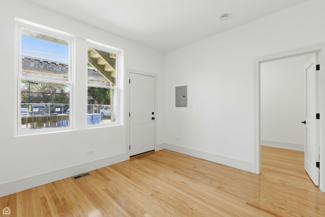1928 W 21st St, Chicago, IL 60608 - foyer with electric panel and light wood-type flooring