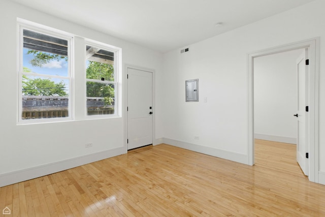 1928 W 21st St, Chicago, IL 60608 - entryway with light wood-type flooring and electric panel
