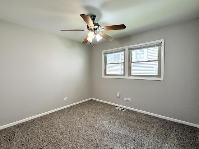 14334 Ridgeway Ave, Midlothian, IL 60445 - carpeted empty room with baseboards and ceiling fan