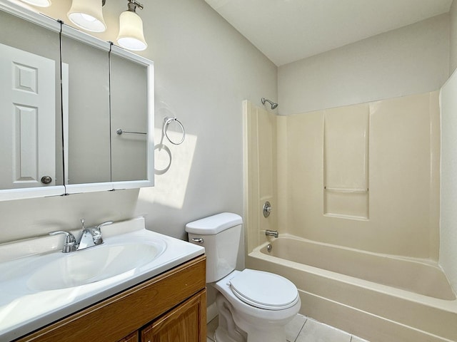 14334 Ridgeway Ave, Midlothian, IL 60445 - bathroom with shower / bath combination, vanity, and tile patterned floors