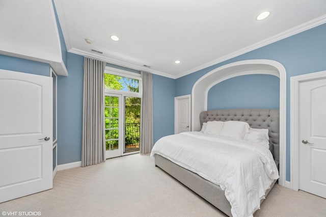 1219 Parkside Ln, Deerfield, IL 60015 - carpeted bedroom featuring crown molding and recessed lighting