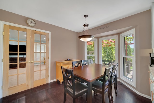 4227 N Walnut Ave, Arlington Heights, IL 60004 - dining space featuring french doors and dark wood-style floors