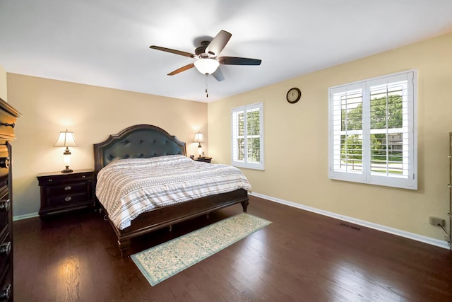 4227 N Walnut Ave, Arlington Heights, IL 60004 - bedroom with dark wood-style floors and a ceiling fan