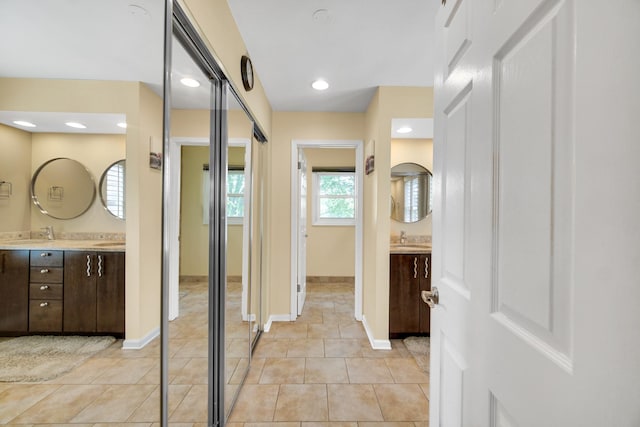 4227 N Walnut Ave, Arlington Heights, IL 60004 - bathroom featuring vanity and tile patterned floors