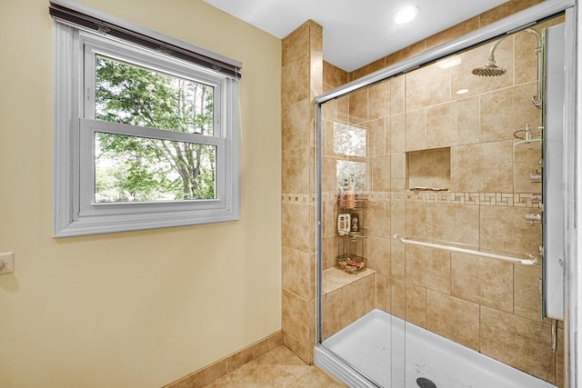 4227 N Walnut Ave, Arlington Heights, IL 60004 - bathroom with a stall shower and tile patterned floors