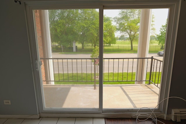 4410 W 111th St Unit 201, Oak Lawn, IL 60453 - doorway to outside with tile patterned flooring
