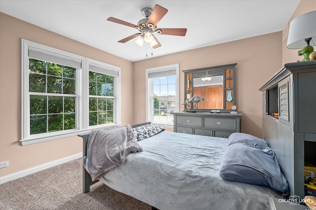 431 Blue Ridge Ct, Oswego, IL 60543 - carpeted bedroom featuring baseboards and a ceiling fan