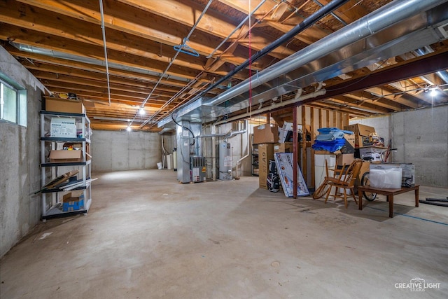 431 Blue Ridge Ct, Oswego, IL 60543 - basement with gas water heater and heating unit