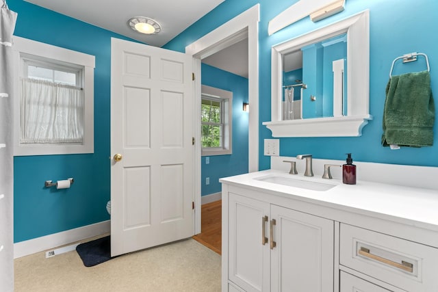 1046 N Riverside Dr, Momence, IL 60954 - bathroom featuring vanity and curtained shower