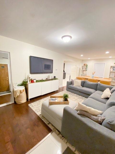 1678 Pratt Ave, Des Plaines, IL 60018 - living area with wood finished floors and recessed lighting
