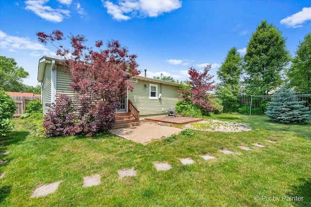 5502 Thelen Ave, Mchenry, IL 60050 - rear view of house with entry steps and a patio