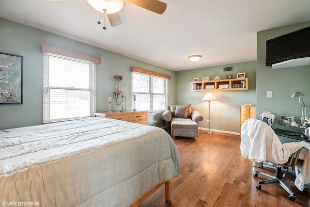10901 W 131st St, Orland Park, IL 60467 - bedroom with wood finished floors and ceiling fan