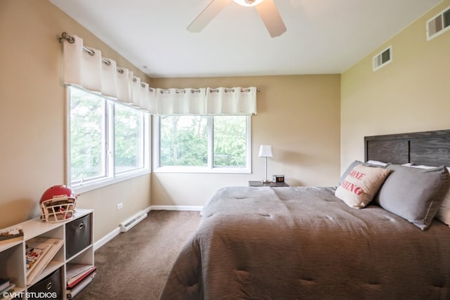 10901 W 131st St, Orland Park, IL 60467 - bedroom with multiple windows, carpet floors, and a ceiling fan