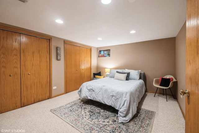 10901 W 131st St, Orland Park, IL 60467 - carpeted bedroom with two closets and recessed lighting