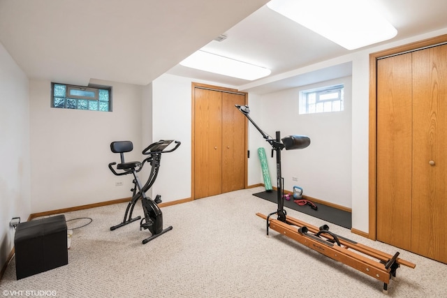 10901 W 131st St, Orland Park, IL 60467 - exercise room featuring baseboards and carpet flooring