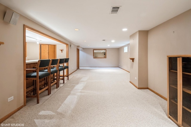 10901 W 131st St, Orland Park, IL 60467 - basement featuring carpet, a bar, and recessed lighting