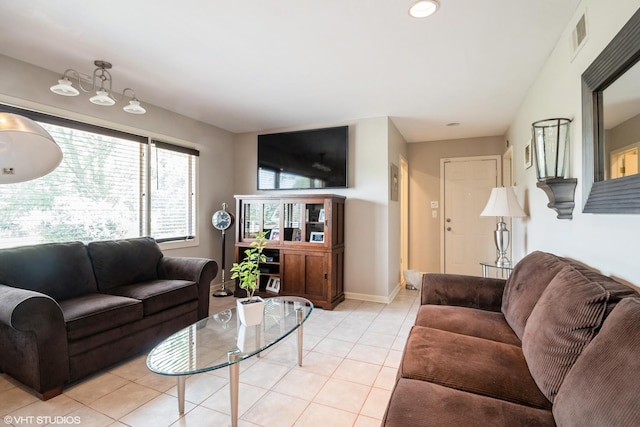 10901 W 131st St, Orland Park, IL 60467 - living room featuring light tile patterned flooring and recessed lighting