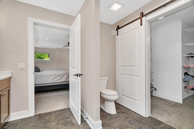20111 N Woodland Cir, Mokena, IL 60448 - bathroom featuring vanity, ensuite bathroom, and ceiling fan