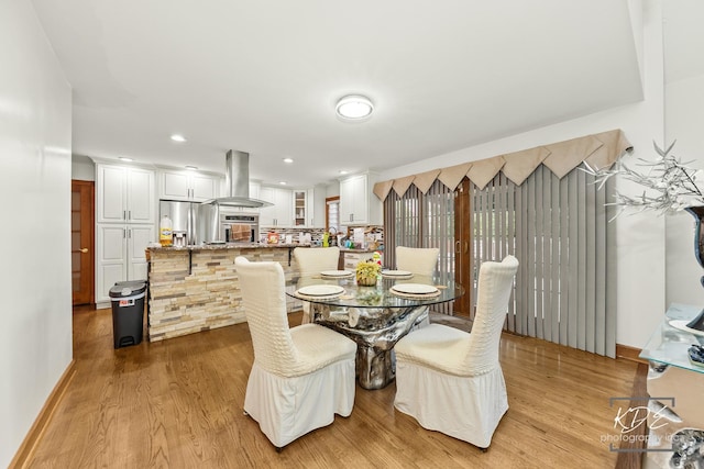 645 Saint Christopher Ct, Aurora, IL 60506 - dining area with light wood-type flooring and recessed lighting