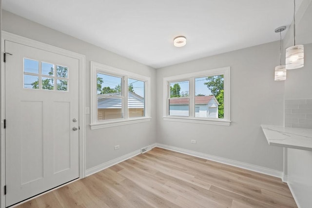 7810 N Neva Ave, Niles, IL 60714 - foyer with light wood-style flooring and baseboards