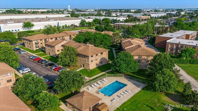 134 Klein Creek Ct Unit 4D, Carol Stream, IL 60188 - bird's eye view of a pool area
