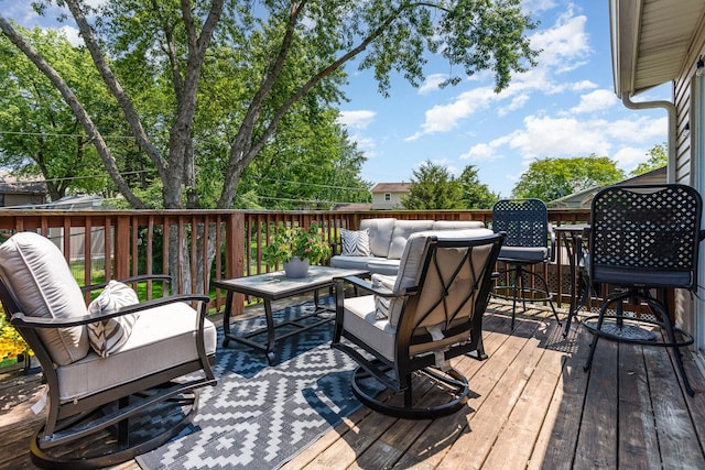 1262 N Kennedy Dr, Streamwood, IL 60107 - wooden deck with outdoor lounge area