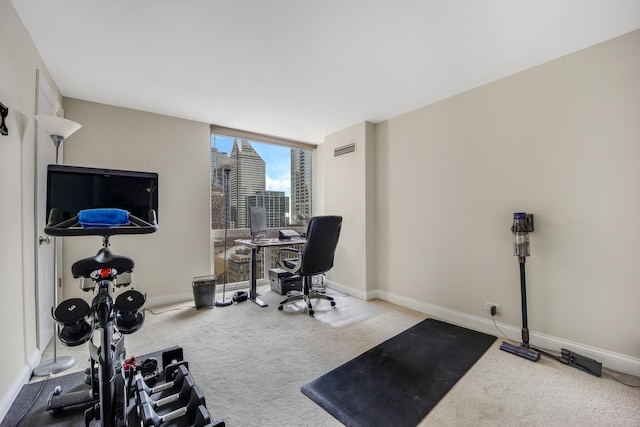 200 N Dearborn St Unit 2006, Chicago, IL 60601 - carpeted office with expansive windows and baseboards