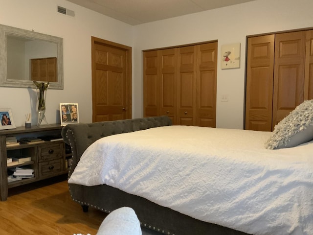 6560 W Diversey Ave Unit 417, Chicago, IL 60707 - bedroom with two closets and wood finished floors