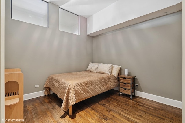 165 N Canal St Unit 1231, Chicago, IL 60606 - bedroom with baseboards and wood finished floors