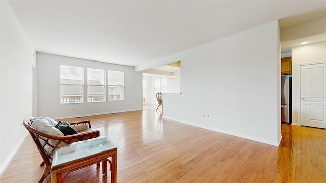 3201 Rockwell Cir, Mundelein, IL 60060 - sitting room featuring light wood-style floors, a chandelier, and recessed lighting