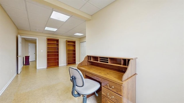 3201 Rockwell Cir, Mundelein, IL 60060 - office area with built in shelves and light floors