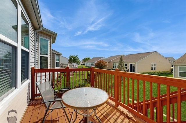 3201 Rockwell Cir, Mundelein, IL 60060 - deck with a residential view and a lawn