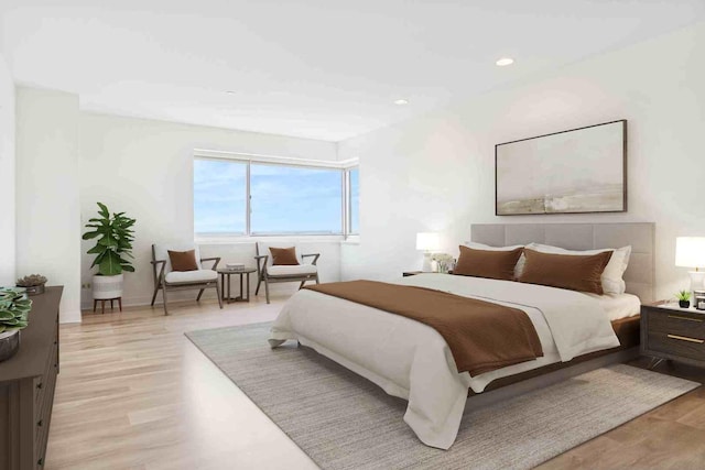 737 W Washington Blvd Unit 3308, Chicago, IL 60661 - bedroom featuring light wood finished floors and recessed lighting