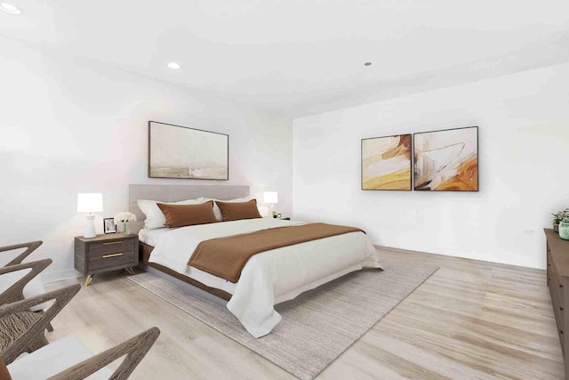 737 W Washington Blvd Unit 3308, Chicago, IL 60661 - bedroom featuring wood finished floors and recessed lighting