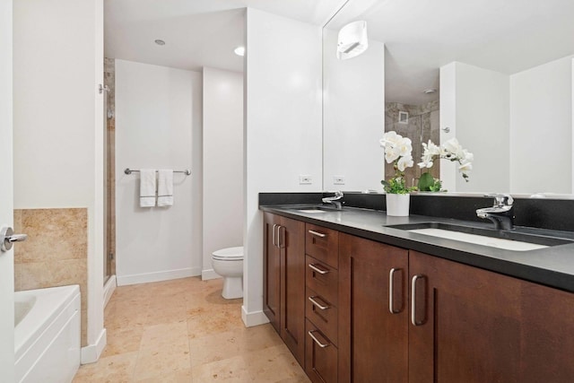 737 W Washington Blvd Unit 3308, Chicago, IL 60661 - full bath featuring double vanity, a bath, and a stall shower