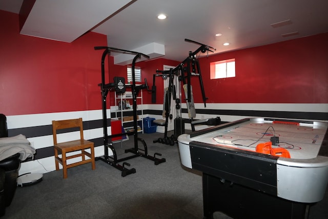 1053 Sycamore St, Beecher, IL 60401 - exercise area featuring recessed lighting