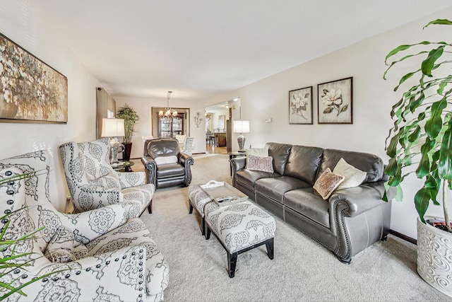 11531 S S Ave J, Chicago, IL 60617 - living area with a chandelier and carpet floors