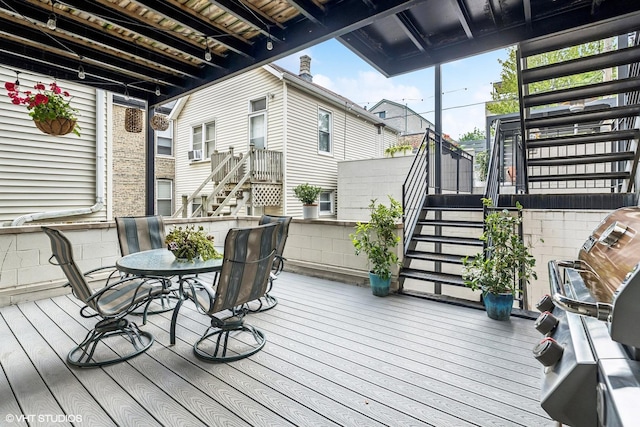 874 N Marshfield Ave Unit 1, Chicago, IL 60622 - wooden terrace featuring stairs