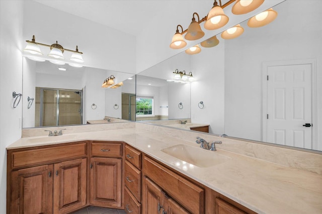 1904 Mullikin Dr, Champaign, IL 61822 - full bathroom featuring a shower stall and double vanity
