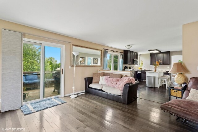 2855 Weld Rd, Elgin, IL 60124 - living room featuring dark wood finished floors