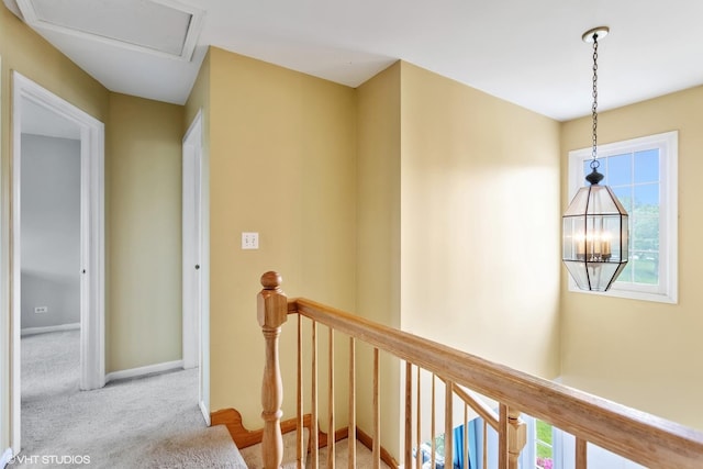 2855 Weld Rd, Elgin, IL 60124 - corridor with an upstairs landing, healthy amount of natural light, and carpet flooring