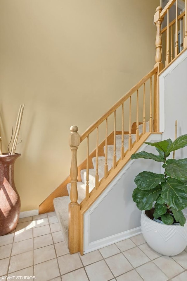 2855 Weld Rd, Elgin, IL 60124 - staircase featuring tile patterned flooring
