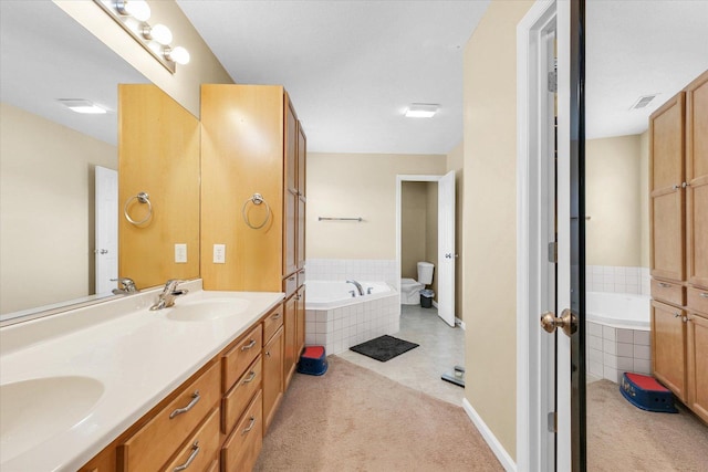 3911 Tallgrass Dr, Champaign, IL 61822 - full bath featuring double vanity and a garden tub