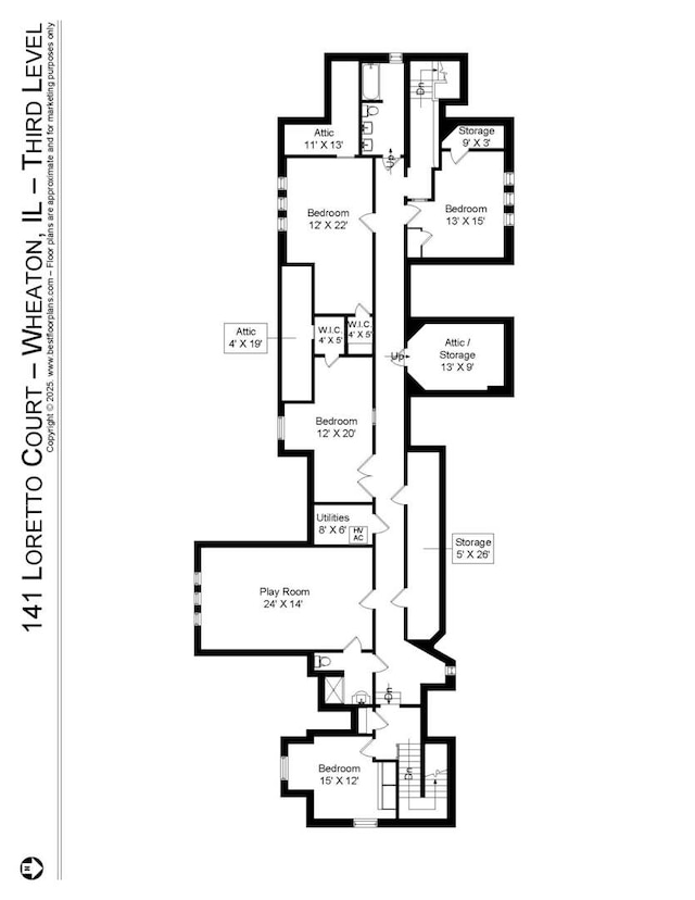 141 Loretto Ct, Wheaton, IL 60189 - view of home floor plan