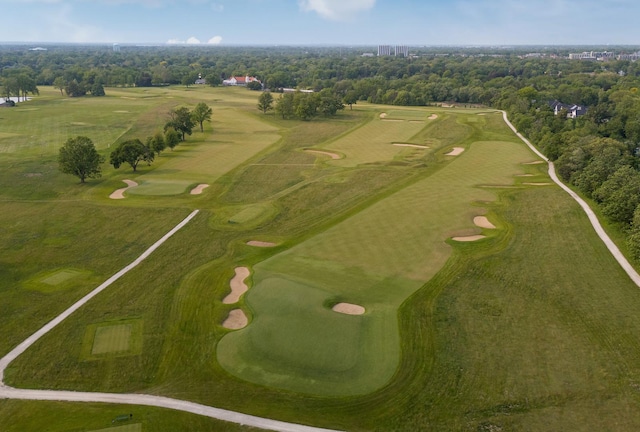 141 Loretto Ct, Wheaton, IL 60189 - aerial overview of property's location featuring a golf course and a tree filled landscape