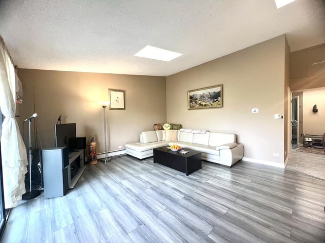 11 Echo Ct Unit 17, Vernon Hills, IL 60061 - living room featuring wood finished floors and a textured ceiling